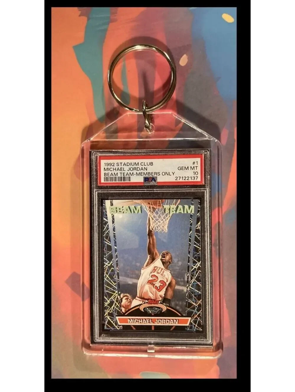 2996 Michael Jordan 1992 Stadium Club  Custom Made Keychain-Gift